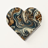 Abstract Leopard Print Swirl Notitieboek (Achterkant)