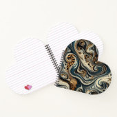 Abstract Leopard Print Swirl Notitieboek (Binnen)