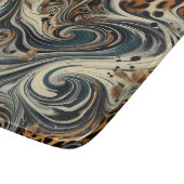 Abstract Leopard Print Swirl Snijplank (Hoek)