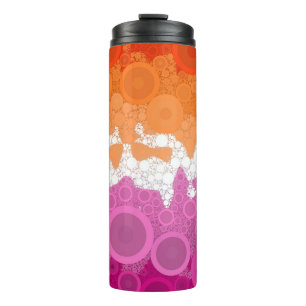 Abstract Lesbische Pride Vlag Thermosbeker