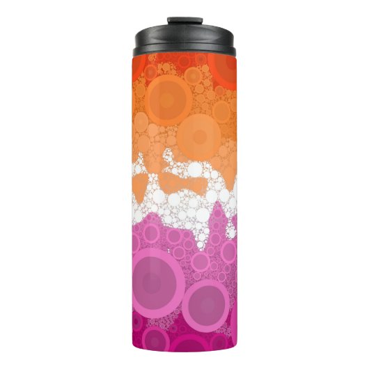 Abstract Lesbische Pride Vlag     Thermosbeker (Voorkant)