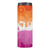 Abstract Lesbische Pride Vlag     Thermosbeker (Achterkant)