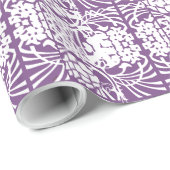 Abstract Letter Art Paars Design Patroon Cadeaupapier (Rol Hoek)