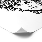 Abstract Letter Kunst Menselijk Gezicht Vector sti Poster (Hoek)