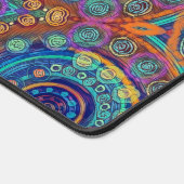 Abstract Leuk Kleurrijk Patroon Blauw Modern Bureaumat (Hoek)