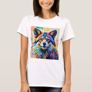 Abstract leuk leuk vrolijk dier kunst ontwerp vet t-shirt