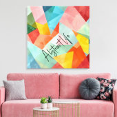 Abstract Leven Kleurrijk Canvas Afdruk (Insitu (Woonkamer))