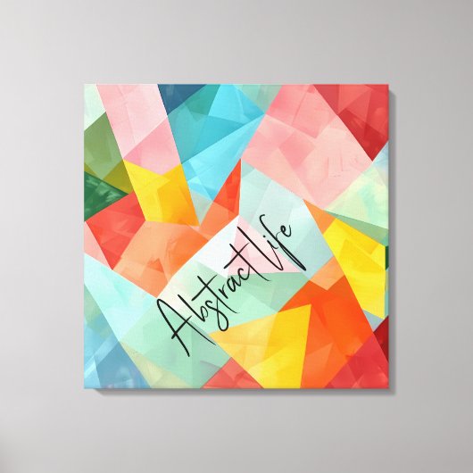 Abstract Leven Kleurrijk Canvas Afdruk (Voorkant)