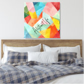 Abstract Leven Kleurrijk Canvas Afdruk (Insitu (Slaapkamer))