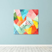 Abstract leven kleurrijk canvas afdruk (Insitu (Houten vloer))