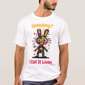 Abstract levendig Bunny Graphic T-shirt (Voorkant)