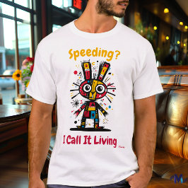Abstract levendig Bunny Graphic T-shirt