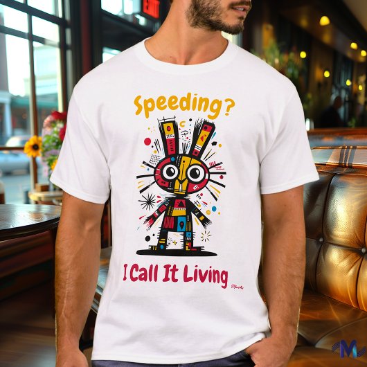 Abstract levendig Bunny Graphic T-shirt