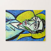 Abstract levendig gekleurd Man Legpuzzel (Horizontaal)