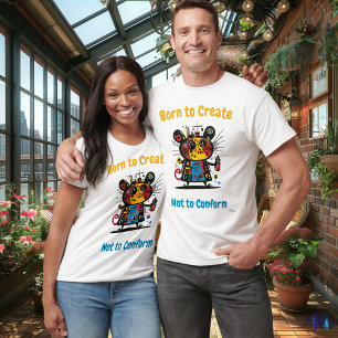 Abstract levendig graffiti muis T-shirt