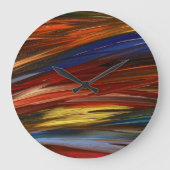 Abstract levendig kleurrijk grote klok (Voorkant)