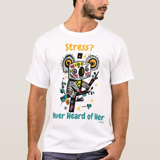 Abstract levendig Koala Stress-Free T-Shirt (Voorkant)