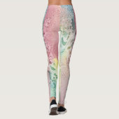 Abstract Levendig Patroon Psychedelische Kleuruitb Leggings (Achterkant)