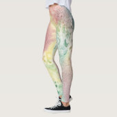 Abstract Levendig Patroon Psychedelische Kleuruitb Leggings (Links)