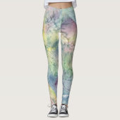 Abstract Levendig Patroon Psychedelische Kleuruitb Leggings (Voorkant)