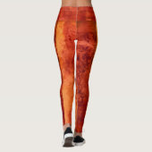 Abstract Levendig Patroon Psychedelische Kleuruitb Leggings (Achterkant)