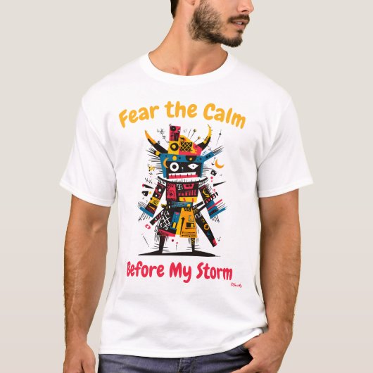 Abstract levendig Samurai Warrior T-shirt (Voorkant)