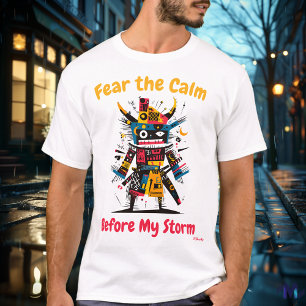Abstract levendig Samurai Warrior T-shirt