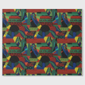 Abstract Levendig Tribal Afro-Amerikaans Cadeau Cadeaupapier (Vlak)