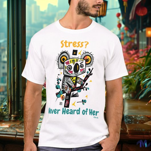 Abstract Levendige Koala Stressvrije T-Shirt