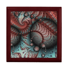 Abstract Levensechte Fantasie Fractale Kunst Bruin Cadeaudoosje