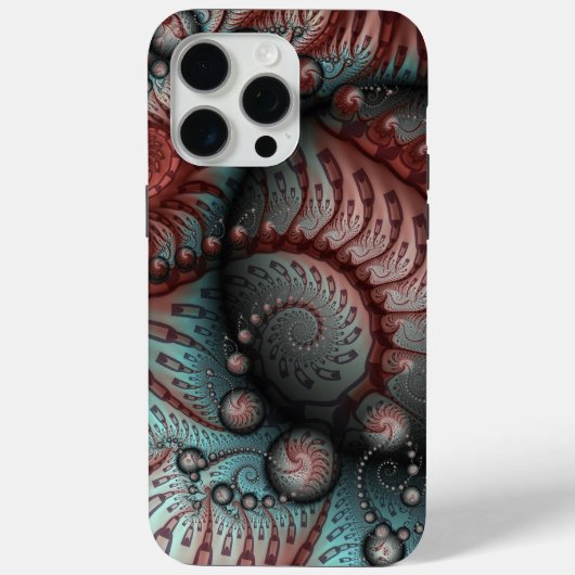 Abstract Levensechte Fantasie Fractale Kunst Bruin Case-Mate iPhone Case (Achterkant)