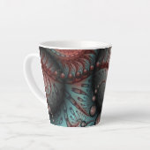 Abstract Levensechte Fantasie Fractale Kunst Bruin Latte Mok (Linkerhoek)