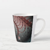 Abstract Levensechte Fantasie Fractale Kunst Bruin Latte Mok (Rechts)