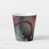 Abstract Levensechte Fantasie Fractale Kunst Bruin Latte Mok (Voorkant)