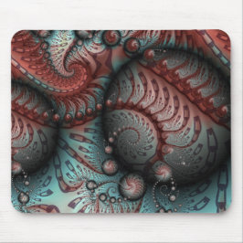Abstract Levensechte Fantasie Fractale Kunst Bruin Muismat
