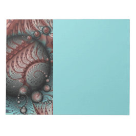 Abstract Levensechte Fantasie Fractale Kunst Bruin Notitieblok