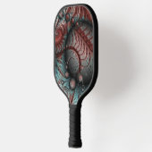 Abstract Levensechte Fantasie Fractale Kunst Bruin Pickleball Paddle (Links)