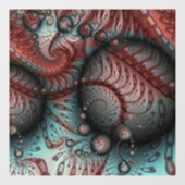 Abstract Levensechte Fantasie Fractale Kunst Bruin Raamsticker (Vel)