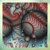 Abstract Levensechte Fantasie Fractale Kunst Bruin Raamsticker (Vel 3)