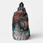 Abstract Levensechte Fantasie Fractale Kunst Bruin Sling Bag (Voorkant)