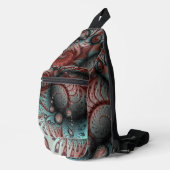 Abstract Levensechte Fantasie Fractale Kunst Bruin Sling Bag (Rechterhoek)
