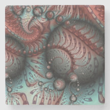 Abstract Levensechte Fantasie Fractale Kunst Bruin