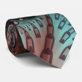 Abstract Levensechte Fantasie Fractale Kunst Bruin Stropdas (Opgerold)