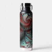 Abstract Levensechte Fantasie Fractale Kunst Bruin Waterfles (Voorkant)
