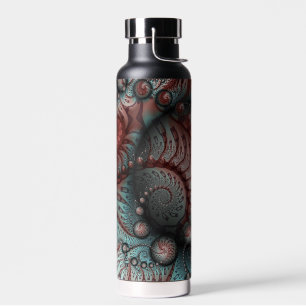 Abstract Levensechte Fantasie Fractale Kunst Bruin Waterfles