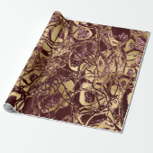 Abstract lichaam Natuur cellen Snoep bordeaux maro Cadeaupapier (Uitgerold)