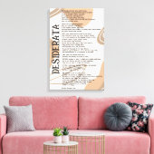 Abstract Licht Donker Taan Desiderata van Max Ehrm Canvas Afdruk (Insitu (Woonkamer))