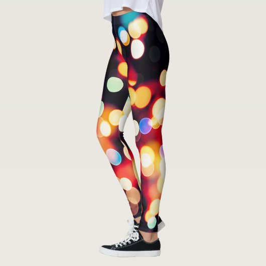 Abstract Licht: Eenvoudige Textuurachtergrond Leggings (Links)
