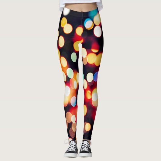Abstract Licht: Eenvoudige Textuurachtergrond Leggings (Voorkant)