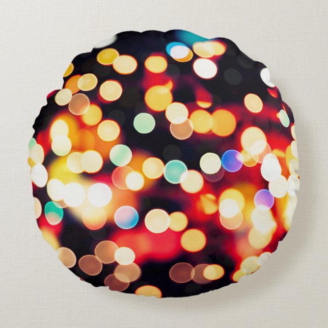 Abstract Licht: Eenvoudige Textuurachtergrond Rond Kussen (Voorkant)